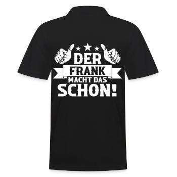 Frank - Männer Poloshirt - Schwarz - Hinten - Kai (181cm)