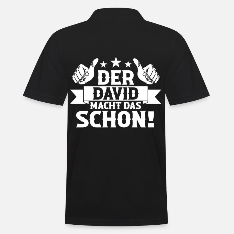 David - Männer Poloshirt - Schwarz
