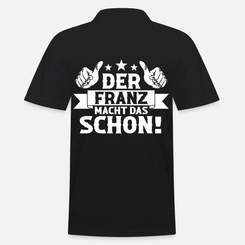 Franz - Männer Poloshirt - Schwarz
