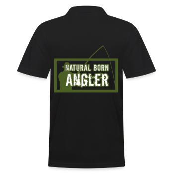 Natural Born Angler Angeln - Männer Poloshirt - Schwarz - Hinten - Kai (181cm)