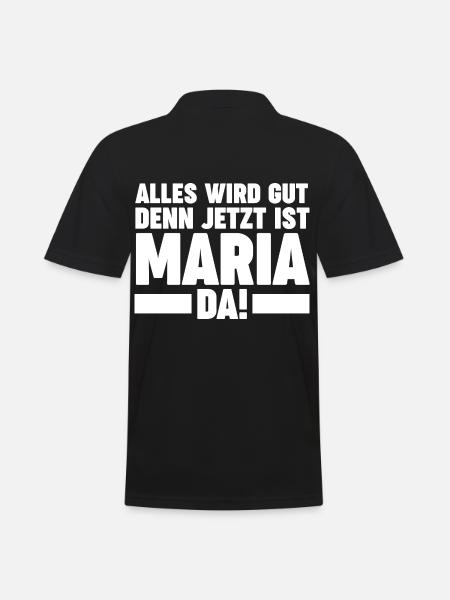 Maria - Männer Poloshirt - Schwarz