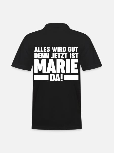Marie - Männer Poloshirt - Schwarz