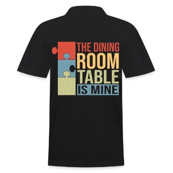 The dining table is mine - Men's Polo Shirt - black - Back - Kai (181cm)