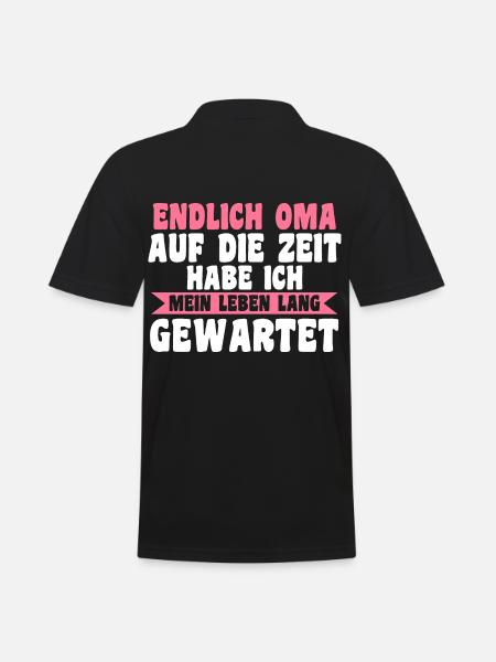 Großmutter Großmama Omi Oma - Männer Poloshirt - Schwarz