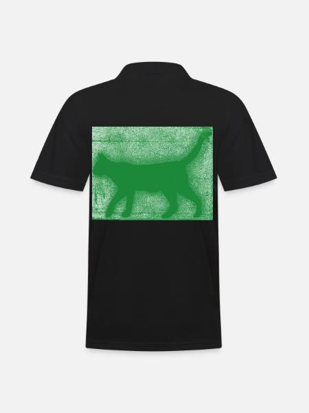 Grüne Kate Grün Spray - Männer Poloshirt - Schwarz