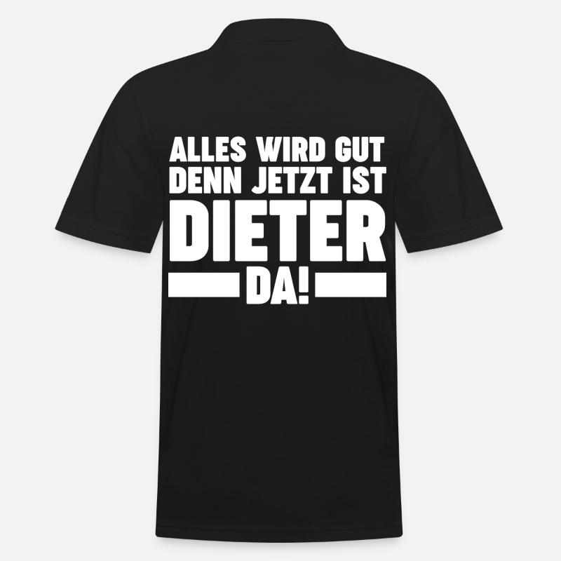 Dieter - Männer Poloshirt - Schwarz