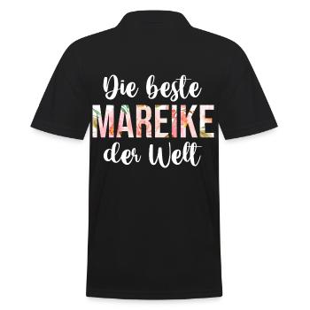 Mareike - Männer Poloshirt - Schwarz - Hinten - Kai (181cm)