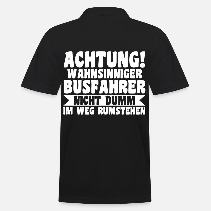Bus Busfahrer - Männer Poloshirt - Schwarz