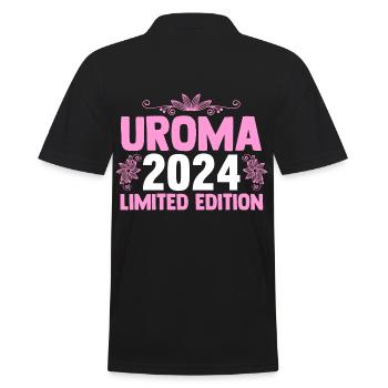 Urgroßmutter 2024 Uroma - Männer Poloshirt - Schwarz - Hinten - Kai (181cm)