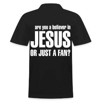 Fan de Jésus - Polo Homme - noir - Dos - Kai (181cm)
