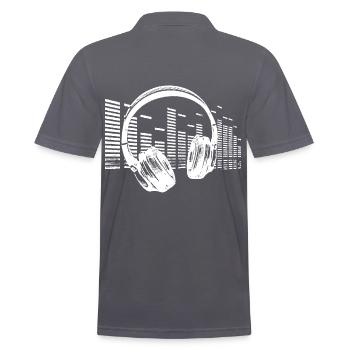 Retro Musik Music techno rave house 2reborn wh - Männer Poloshirt - Anthrazit - Hinten - Nico (186cm)