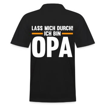 Großvater Großpapa Opi Opa - Männer Poloshirt - Schwarz - Hinten - Kai (181cm)