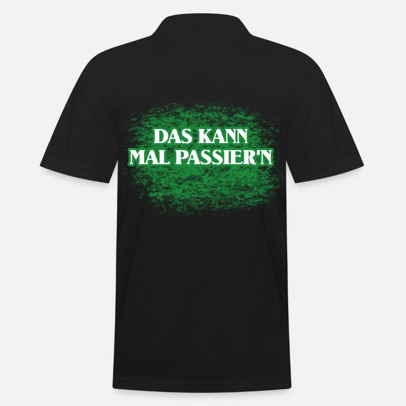 Shit happens Spruch - Männer Poloshirt - Schwarz