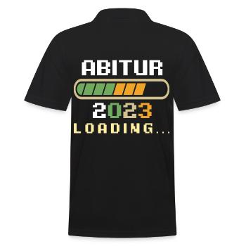 Abiturienten Abschluss 2023 Abitur - Männer Poloshirt - Schwarz - Hinten - Kai (181cm)
