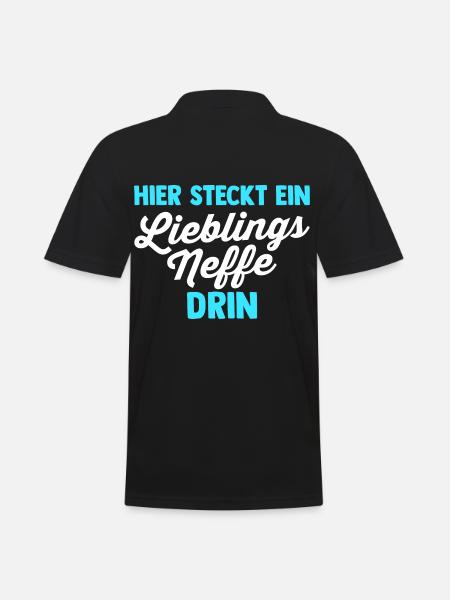 Neffe - Männer Poloshirt - Schwarz