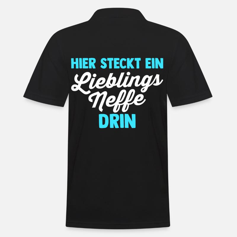 Neffe - Männer Poloshirt - Schwarz