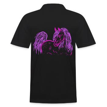 Araber Pink - Männer Poloshirt - Schwarz - Hinten - Kai (181cm)