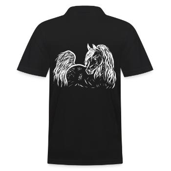 Araber Pi white - Männer Poloshirt - Schwarz - Hinten - Kai (181cm)