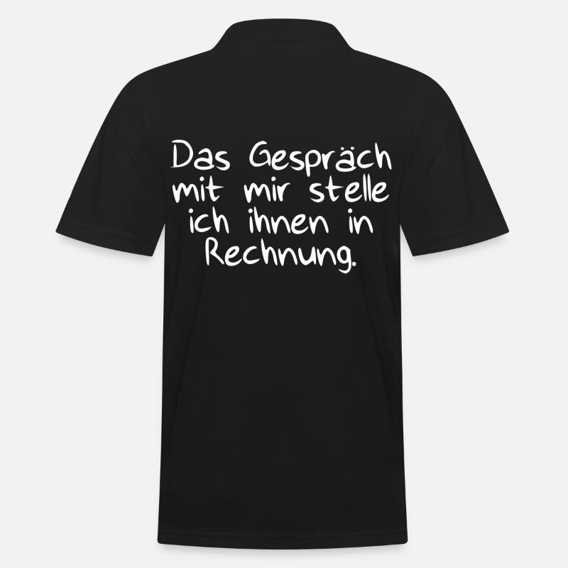 Das Gespräch mit Rechnung - Männer Poloshirt - Schwarz