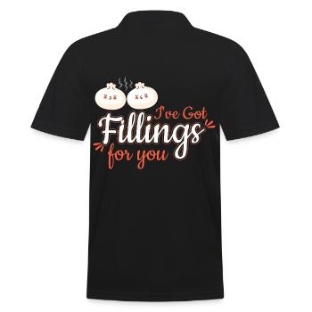Ive Got Fillings For You - Men's Polo Shirt - black - Back - Kai (181cm)