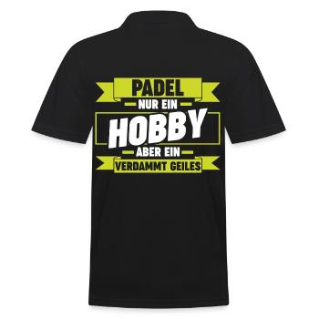 Tennis Padelspieler Padel - Männer Poloshirt - Schwarz - Hinten - Kai (181cm)