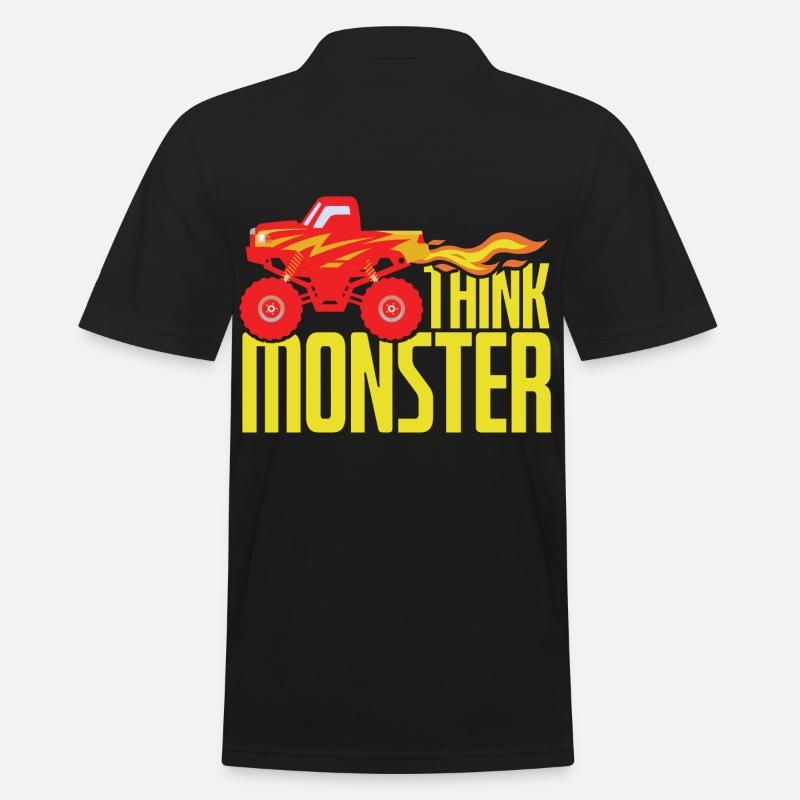 Think Monster - Männer Poloshirt - Schwarz