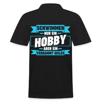 Schullehrer Lehrer - Männer Poloshirt - Schwarz - Hinten - Kai (181cm)