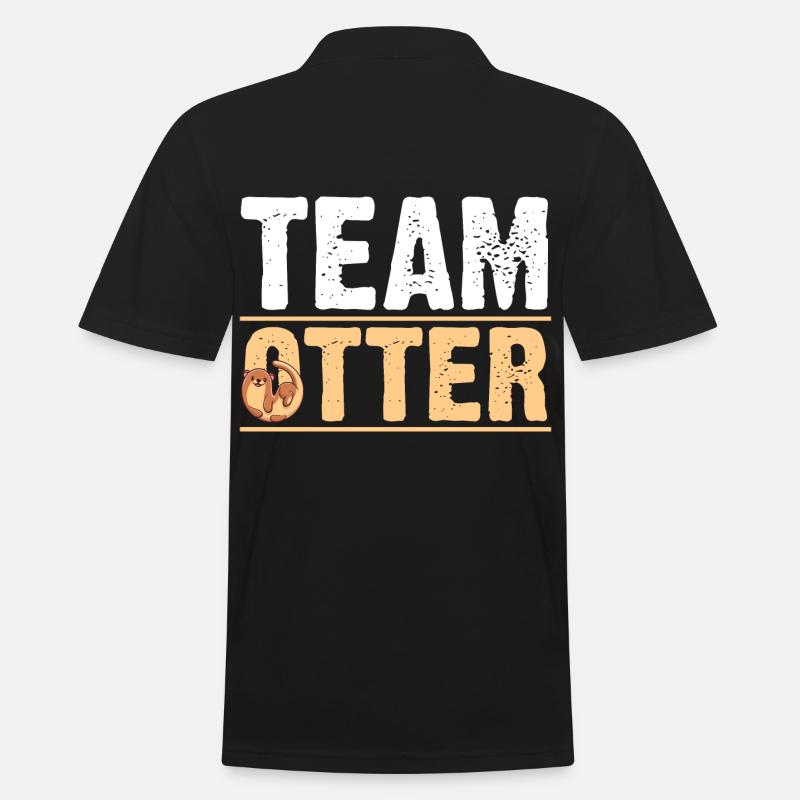 Seeotter Fischotter Otter - Männer Poloshirt - Schwarz
