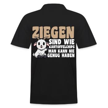 Ziege Ziegenbauer Bauernhof Landwirt Bauer Ziegen - Männer Poloshirt - Schwarz - Hinten - Kai (181cm)