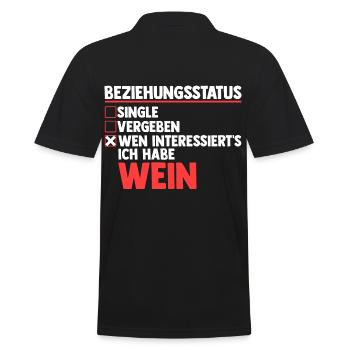 Beziehungsstatus Ich Mit Dir Du Mit Mir Wir Mit We - Männer Poloshirt - Schwarz - Hinten - Kai (181cm)