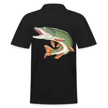 Pêcher pêcher de pêche cadeau de pêche de pêche un grand - Polo Homme - noir - Dos - Kai (181cm)
