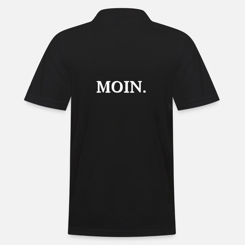 Dialecte drôle Moin Hello - Polo Homme - noir