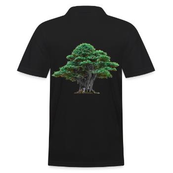 Asien Japan Baum Japanisch Flora Natur Bäume - Männer Poloshirt - Schwarz - Hinten - Kai (181cm)