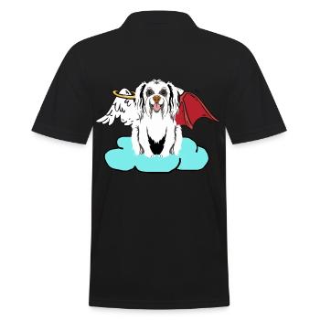 Himmlischer Satan Hund Höllen Hund Teufel Engel - Männer Poloshirt - Schwarz - Hinten - Kai (181cm)
