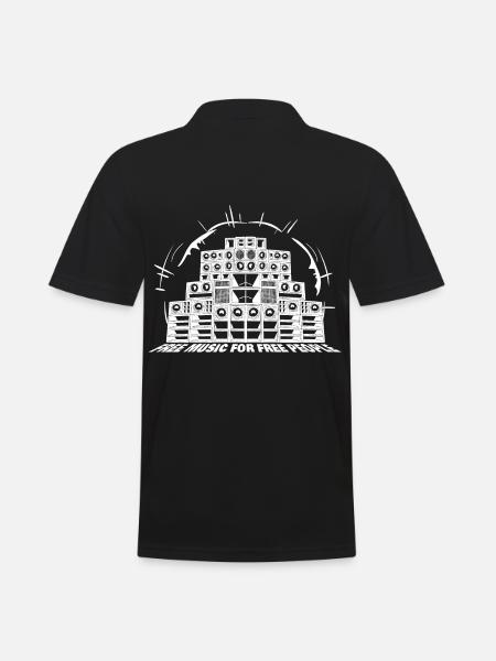 Free Music For Free People - Polo Homme - noir