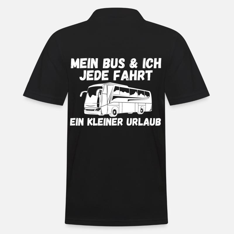 Bus Busfahrer - Männer Poloshirt - Schwarz