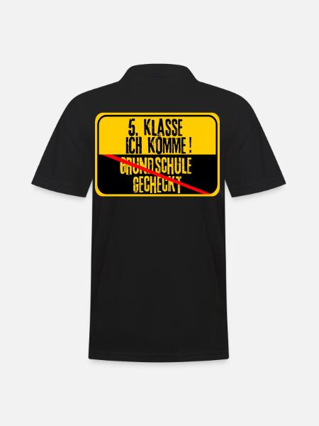 5. klasse ich komme Grundschule Abschluss Schule - Männer Poloshirt - Schwarz
