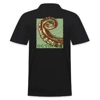 Oktopus Tentakel, Kraken Tintenfisch Taucher - Männer Poloshirt - Schwarz - Hinten - Kai (181cm)