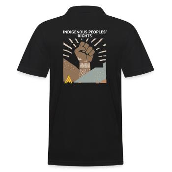 Indians resistance indigenous people equality - Men's Polo Shirt - black - Back - Kai (181cm)