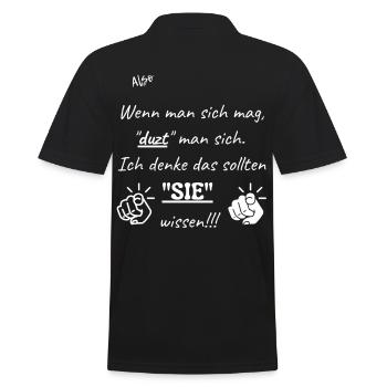 Mögen - Männer Poloshirt - Schwarz - Hinten - Kai (181cm)