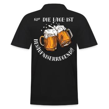 Besäufniserregend - Männer Poloshirt - Schwarz - Hinten - Kai (181cm)