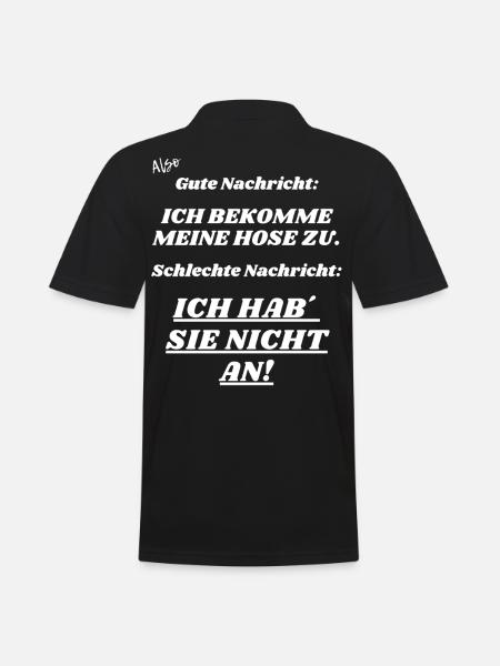 Gute Nachricht - Männer Poloshirt - Schwarz