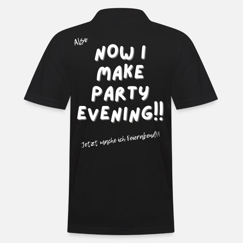 Jetzt mache ich Feierabend. - Männer Poloshirt - Schwarz