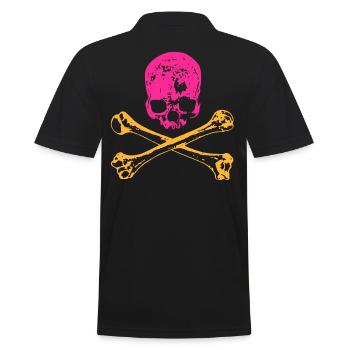 Skull and bones - Men's Polo Shirt - black - Back - Kai (181cm)
