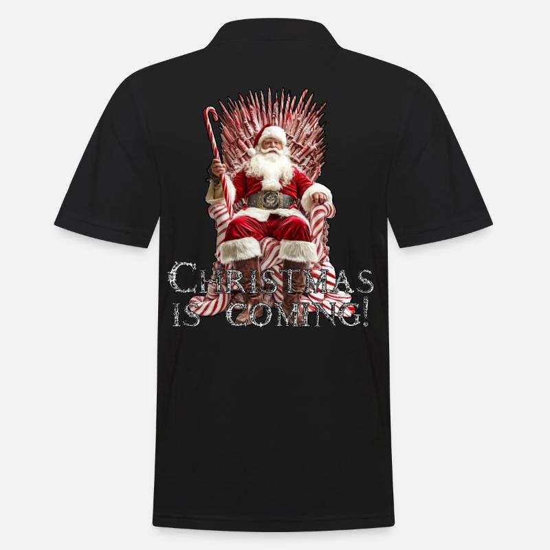 Christmas is coming! - Männer Poloshirt - Schwarz