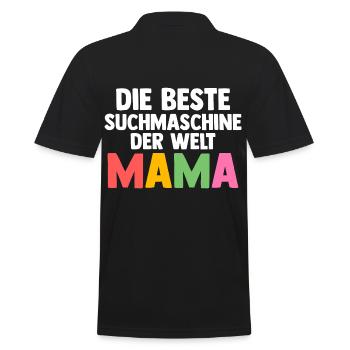 Mutter Mama - Männer Poloshirt - Schwarz - Hinten - Kai (181cm)