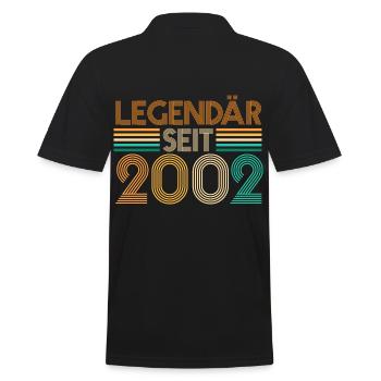 2003 21 Jahre Geburtstag - Männer Poloshirt - Schwarz - Hinten - Kai (181cm)