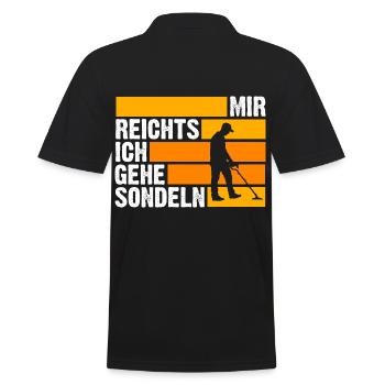 Sondler Sondeln Sondel Sondengänger - Männer Poloshirt - Schwarz - Hinten - Kai (181cm)