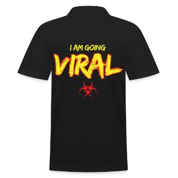Symbole biohazard je vais virale - Polo Homme - noir - Dos - Kai (181cm)