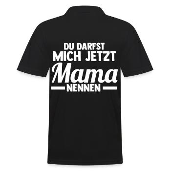 Mutter Mama - Männer Poloshirt - Schwarz - Hinten - Kai (181cm)